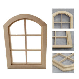Mini Wood Window Frame Model for DIY Craft Accessory