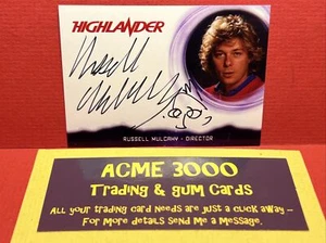 Unstoppable - HIGHLANDER Movie - RUSSELL MULCAHY - Director - Autograph Card RM1 - Picture 1 of 2