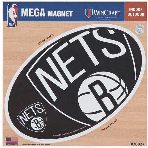 Brooklyn Nets 6" x 6" Mega Magnet Cover