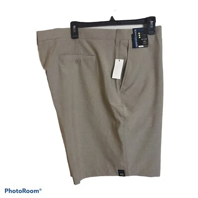 Roundtree Yorke 性能短裤 Big 50 卡其色棕褐色极致舒适排汗新品 — 第 1/4 张图片