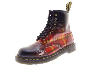 Dr. Martens 1460 TARTAN Damen Schuhe Biker Boots Stiefeletten Gr 42 Leder