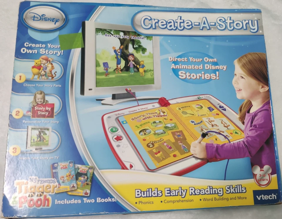 Disney Tigger and Pooh Vtech - Create-A-Story Untested Read - Image 1 of 4