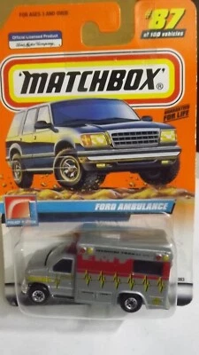 1999 Matchbox Ford Ambulance POlice Patrol Series 18 # 87 of 100 - Image 1 of 2