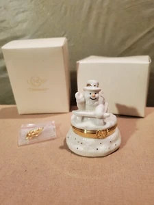 Lenox the Snowy Adventure Snowman Treasure Box (with Sled Charm) - Picture 1 of 5