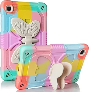 Samsung Galaxy TAB A7 Lite Butterfly Case Shockproof Heavy Duty With Kick Stand - Picture 1 of 8