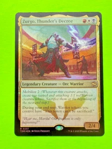 MTG Tarkir Dragonstorm - Zurgo, Decreto del Tuono - Foil Raro - Foto 1 di 2