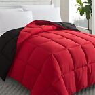  Down Alternative Comforter () - All Season Soft Quilted Size Full Red/Black