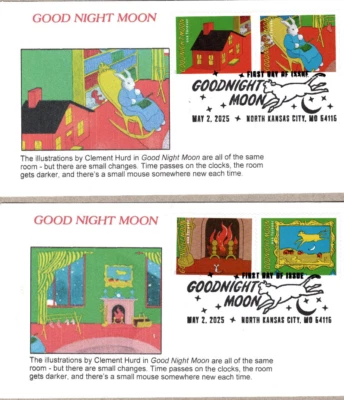Goodnight Moon,  SET of 4  Different First Day Covers with All 8 stamps - Image 1 of 2
