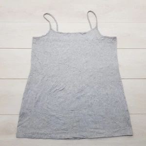 PAPAYA Casual Summer Cami Top Size 20 Grey Stretch Cotton Blend Strappy Holiday - Picture 1 of 7