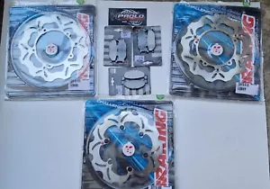 KIT DISCHI FRENO+PASTIGLIE MARGHERITA BRAKING YAMAHA T-MAX TMAX 500 2004 AL 2007 - Foto 1 di 2