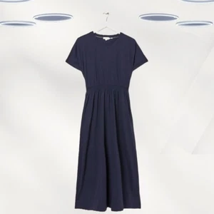 Ex Fat Face Women's Short Sleeve Jersey Midi Dress in Navy (Defect) - Picture 1 of 4