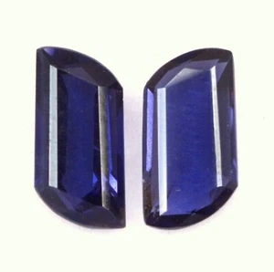 3.20 Cts Certified Natural Iolite Fancy Cut Pair 12x6 mm Lustrous Loose Gemstone - Picture 1 of 5