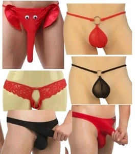 NUEVO CON ETIQUETAS ~ 6 pares de ropa interior sexy tanga roja y negra para hombre ~ talla MEDIANA - Imagen 1 de 1