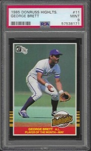 1985 Donruss Highlights George Brett # 11 PSA 9 Mint