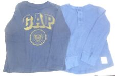 GapKids XS 4-5 Blue Pullover Long Sleeve Shirts Cotton New York California SET 2
