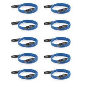 10x ETEC XLR Audio Kabel 5m Mikrofonkabel DMX OFC-Kupfer symmetrisch blau - Bild 1 von 4