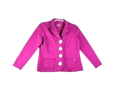 Cárdigan tejido magenta para mujer NEON BUDDHA talla mediana rosa chaqueta botón Foto 1 de 4
