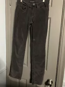Calvin Klein Womens Sz 2 Gray Corduroy Straight Leg 28x 28 - Picture 1 of 12