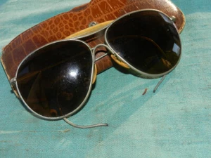 Vintage WWII Pilotenbrille US Navy/US Army Airforce Glasgläser - Bild 1 von 8