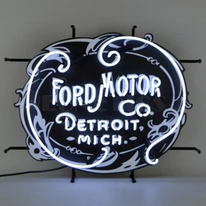 Ford Motor Company 1903 Heritage Emblem OLP Sign Neon Light Sign 26"x21" - Picture 1 of 2