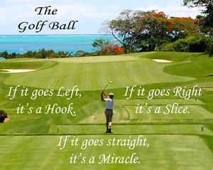 mouse mat the golf ball ( if it goes straight it's a miracle ) - Picture 1 of 1