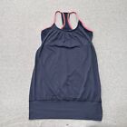 Lululemon Womens Blue No Limits Tank Top Shirt Size 8 Built In Bra Stretch Gym