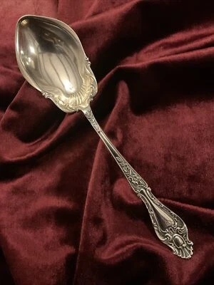 VERONA by Lunt Sterling 8 3/8” or Large Berry or Serving Spoon-Grape Vine Theme - Image 1 of 4