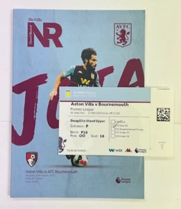 2019/20 ASTON VILLA V BOURNEMOUTH17-08-2019 PREMIER LEAGUE & MATCH TICKET - Imagen 1 de 1
