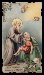 antico santino cromo-holy card S.BIAGIO V.M. - Picture 1 of 1