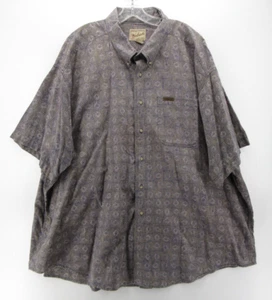Woolrich Shirt Men XXXXL Big Blue Button Down Tribal Aztec Southwestern 4XL - Picture 1 of 10