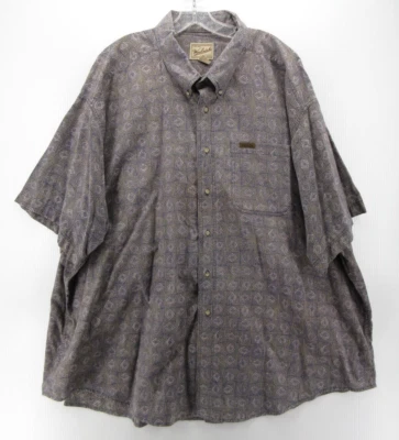 Woolrich Shirt Men XXXXL Big Blue Button Down Tribal Aztec Southwestern 4XL - Image 1 of 4