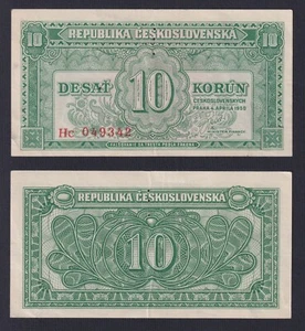 Geldschein Tschechoslowakei 10 Korun (Mensch) 1950 P 69s Specimen Spl XF+ - Picture 1 of 1
