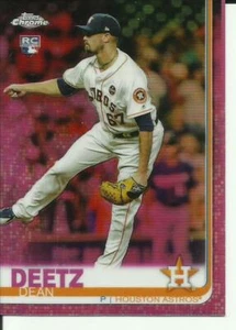 2019 Topps Chrome Pink Refractor Dean Deetz card # 79 RC Houston Astros - Picture 1 of 1