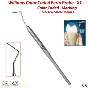 Sonda Dentale William Sonde Singola Fine Parodontale Pulizia Denti Strumento di Misurazione - Foto 1 di 3