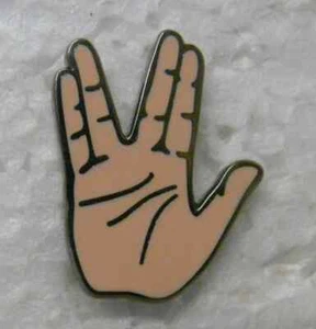 Spock Vulkan Gruß Gruß Pin Anstecker. Fingerdesign. Star Trek. Metall. Emaille - Bild 1 von 1