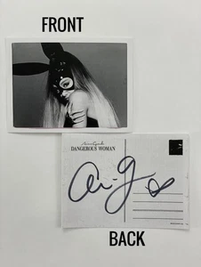 ARIANA GRANDE SIGNED AUTOGRAPH DANGEROUS WOMAN 3X4 PROMO POSTCARD - VERY RARE! - Picture 1 of 1
