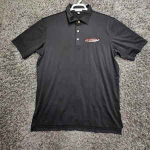 Peter Millar Sommer Comfort Poloshirt Herren Large schwarz mit FutureX Stickerei - Bild 1 von 8
