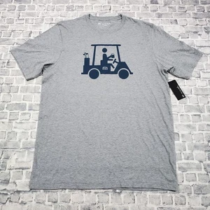 Travis Mathew Mapes Golf Cart Beer Tee Shirt Men’s Large Pima Heather Gray NWT - Picture 1 of 8