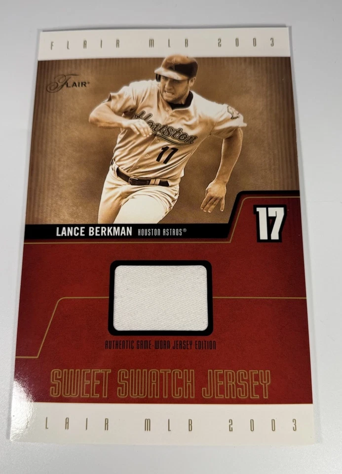 Flair Sweet Swatch Lance Berkman 2003 Jumbo Reliquia Caja Topper/1465 #LB-SSJ Foto 1 de 2