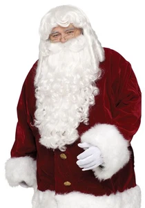 Juego de peluca y barba profesional de Papá Noel - Imagen 1 de 2