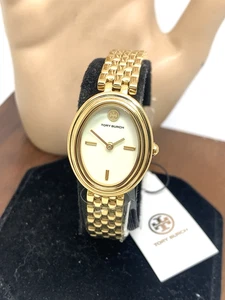 Reloj para mujer Tory Burch TBW6032 cuarzo ovalado esfera crema dorado acero inoxidable - Imagen 1 de 13