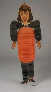 VTG Halloween BEISTLE Dancing WITCH Diecut Honeycomb Crepe USA Made 1960’s MCM - Picture 1 of 9