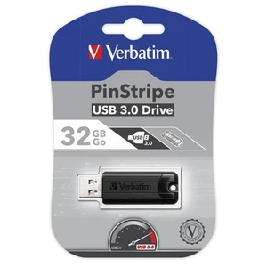 Verbatim (49317) High Speed USB Stick 3.0 Store n GO 32GB Schwarz Pin Stripe - Bild 1 von 5