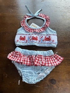 Neu mit Etikett Babeeni Größe 12 Monate gesmokter Bikini - Bild 1 von 8