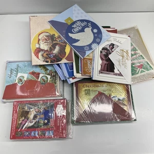 Neu Vintage verschiedene Weihnachtskarten mit Umschlägen 80+ wenige Duplikate schön! - Bild 1 von 4