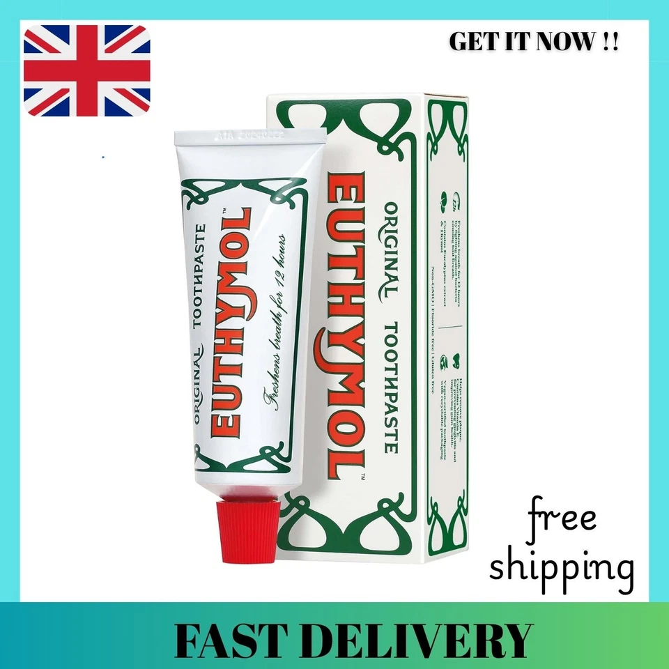 Euthymol Original Toothpaste 75ml - 1, 3, 6, 12 Packs Anti Plaque Teeth and Gums