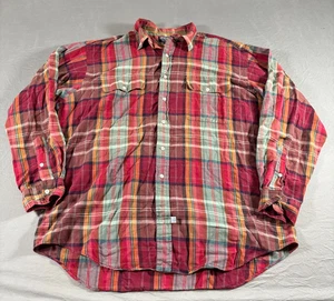 Camisa Polo Ralph Lauren Para Hombre Grande Multi Cuadros Franela Bolsillos Cuello Abotonada - Imagen 1 de 9