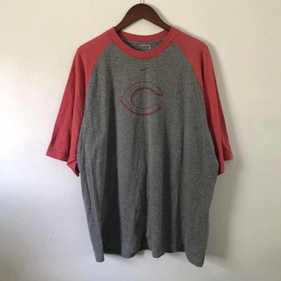Vintage Nike Cincinnati Reds Shirt Men's Size XL Center Swoosh Red - Image 1 of 4
