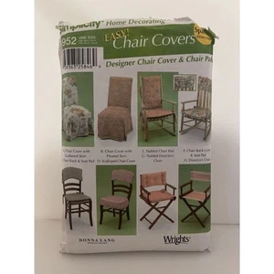 #5952 Simplicity Chair Cover Sewing Pattern - Picture 1 of 5