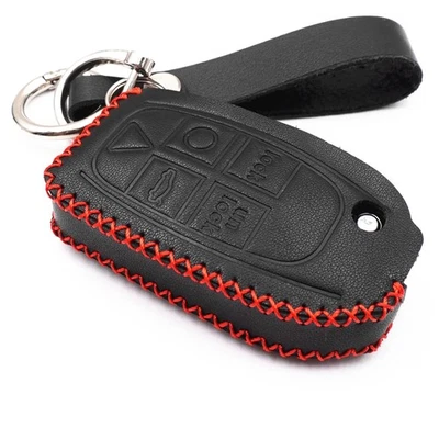 5 Botones Cuero Negro para Volvo S60 S80 V70 XC70 XC90 Llave Abatible Estuche Llavero Cubierta Foto 1 de 4